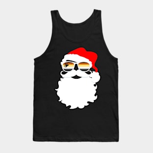 Santa Claus Gay Bear Pride Flag Sunglasses Tank Top